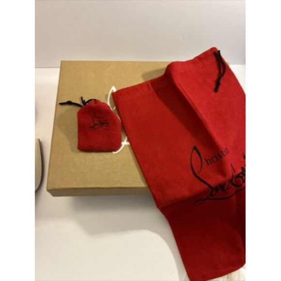 Christian Louboutin Tucsick 100 Gold/White and Neon Pink Heels (Size 6) - Picture 10 of 11